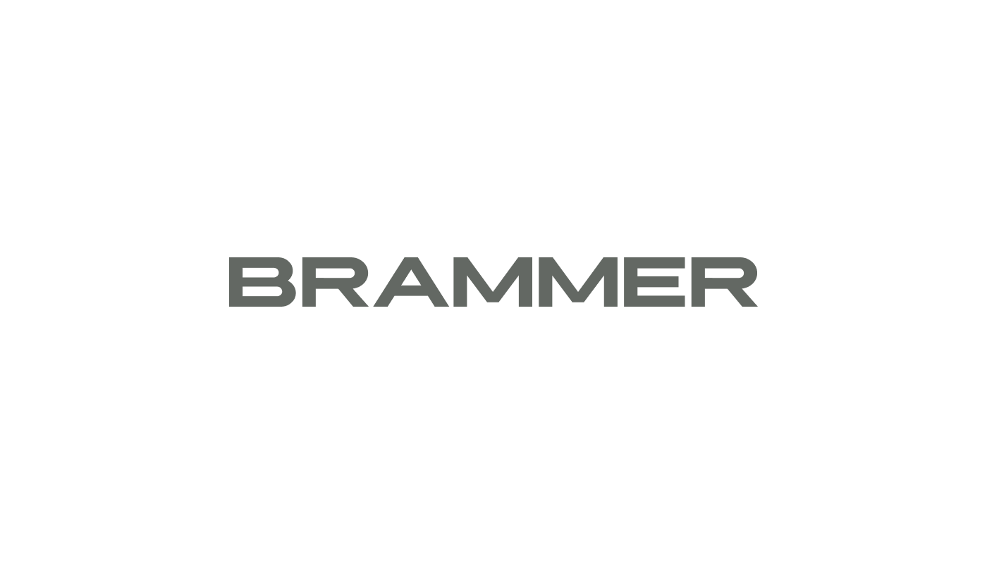 Темний логотип Brammer на білому фоні - створення логотипу для тактичного спорядження, бренд-ідентичність для військових Україна