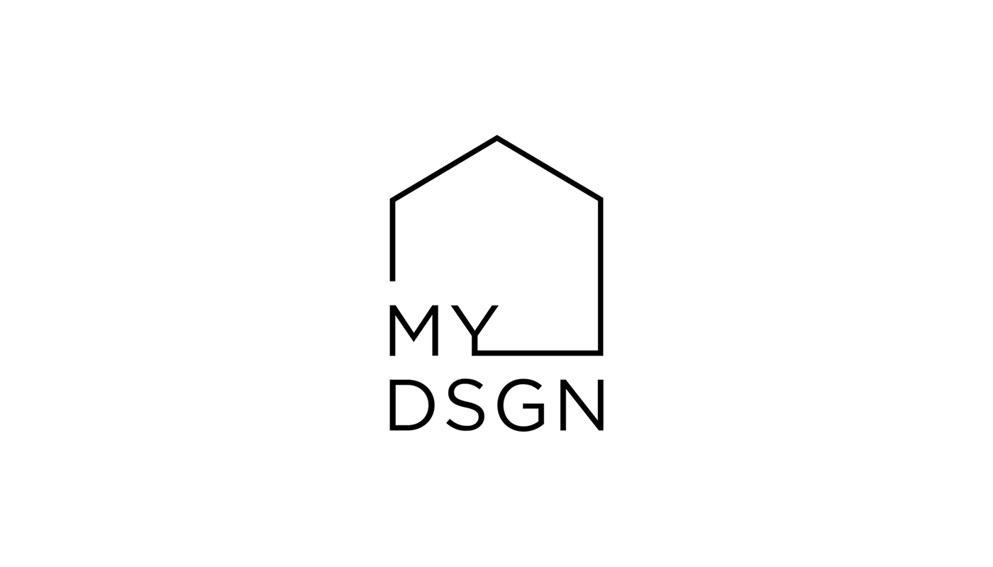 Фірмовий логотип My DSGN на білому фоні — айдентика для студії інтер'єру Київ, розробка дизайну для інтер'єрного бізнесу Україна