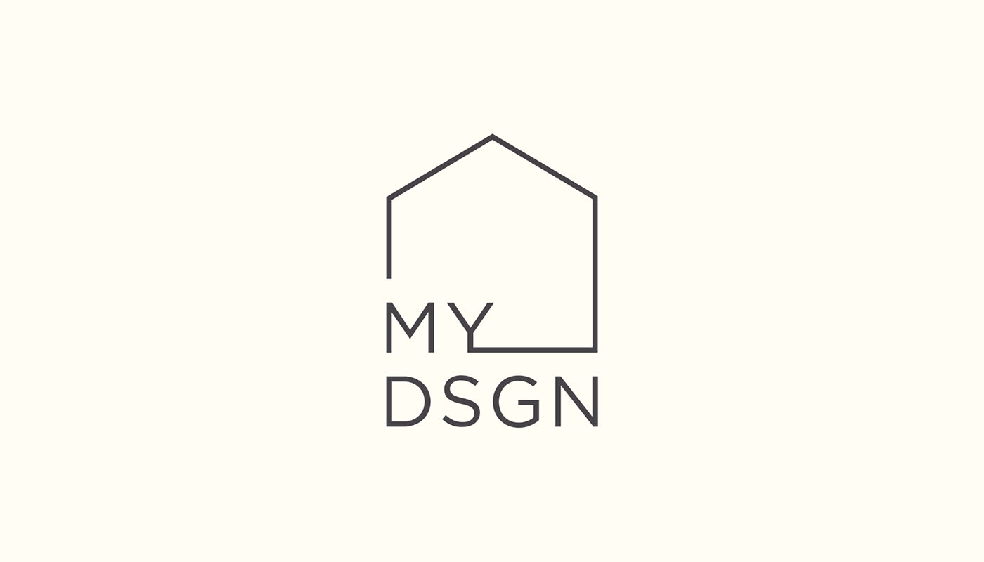 Логотип My DSGN на світлому фоні — бренд-ідентичність для дизайнера інтер'єру Київ, унікальний стиль для інтер'єрної студії Україна.