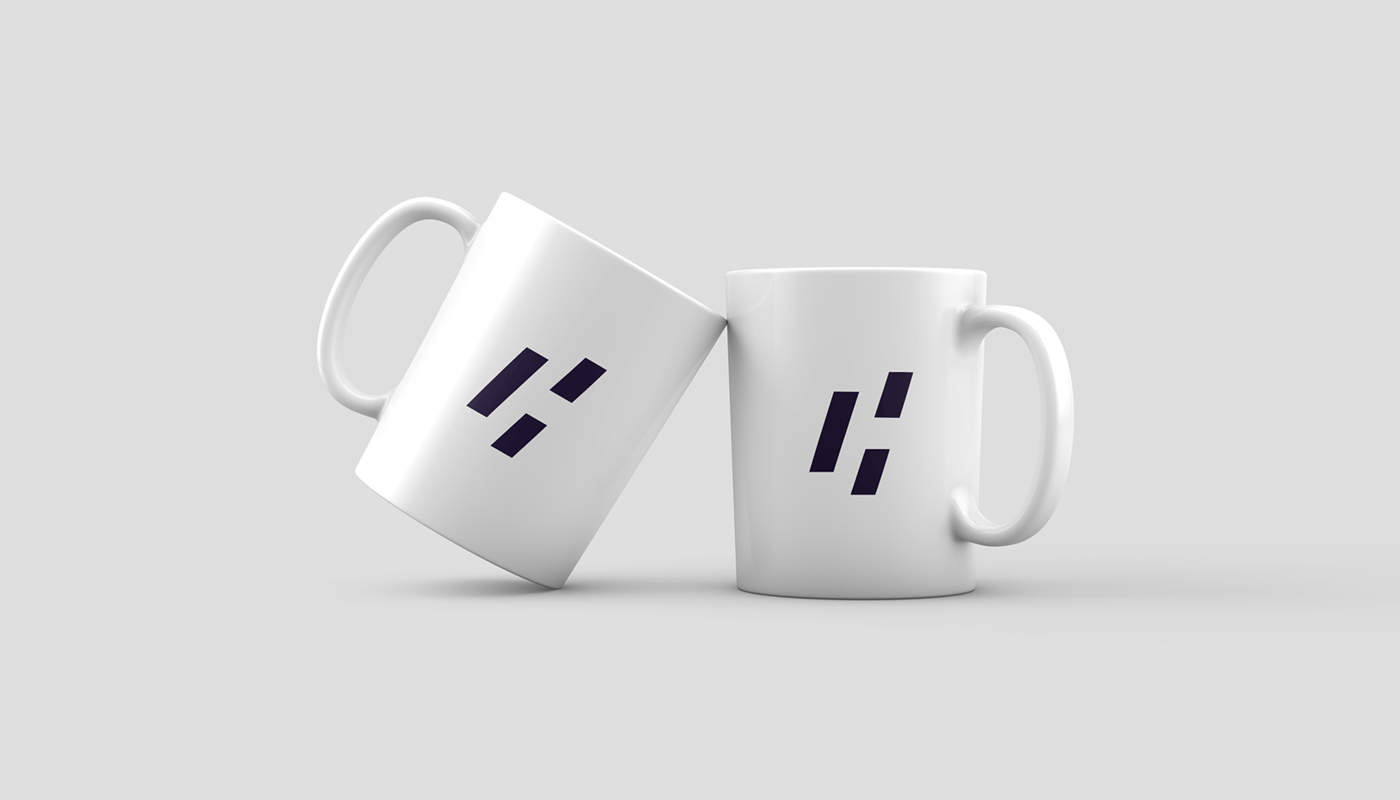 Мокап логотипу "Співтовариство Бізнесменів" на білих чашках - бренд-ідентичність для бізнес-клубу Київ