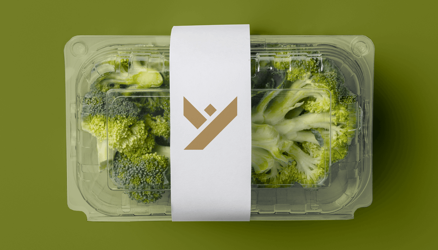 Логотип "Я живий!" на етикетці упаковки з броколі - дизайн для wellness бренду, здорове харчування Україна